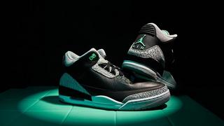 Air Jordan 3 Green Glow Sneakers