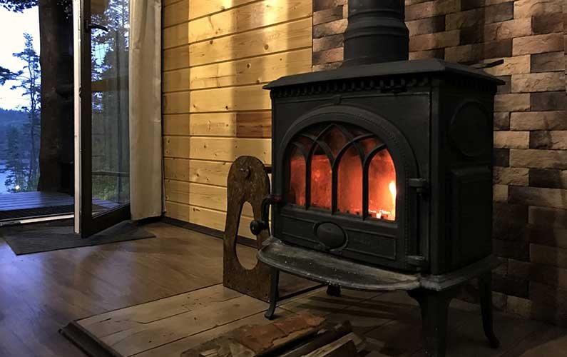 parts of a wood stove chimney